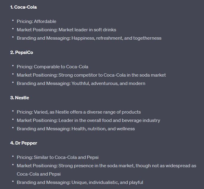 Competitor Analysis ChatGPT Prompt